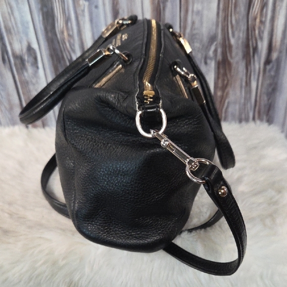 Coach Kelsey Black Pebbled Leather Satchel Vintage - Picture 6 of 11